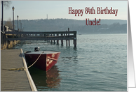Fishing Boat Uncle 84th Birthday Card
