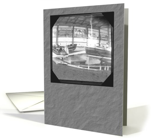 Blank Black and White Wooden Boats TTV card (685241)