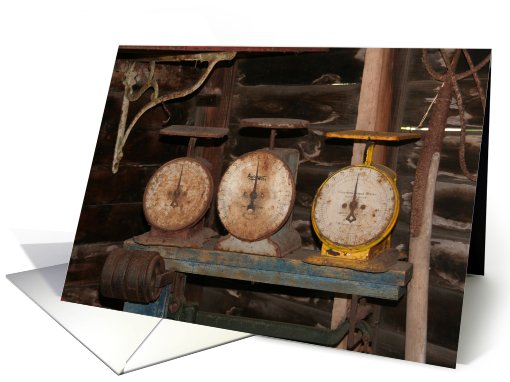 vintage Scale Collection Blank card (690594)