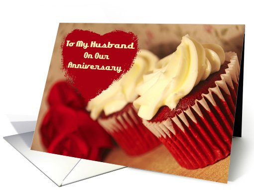 Husband Anniversary Cupcakes card (798493)