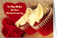 Wife Anniversary Cupcakes Card
