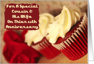 Cousin And His Wife 11th Anniversary Cupcakes Card