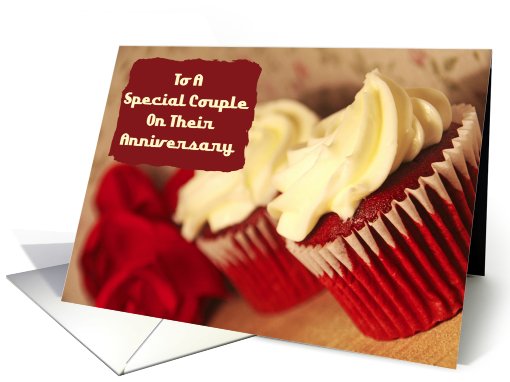 Special Couple Anniversary Cupcakes card (805764)