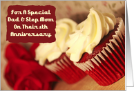 Dad Step Mom 1st Anniversary Cupcakes Card
