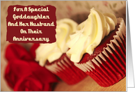 Goddaughter And Her Husband Anniversary Cupcakes Card