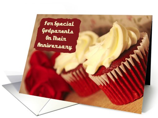 Godparents Anniversary Cupcakes card (807953)