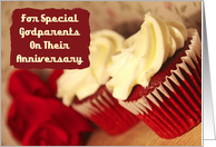 Godparents Anniversary Cupcakes Card