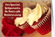 Godparents 17th Anniversary Cupcakes Card