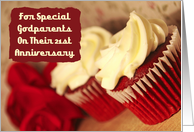 Godparents 21st Anniversary Cupcakes Card