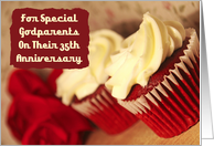 Godparents 35th Anniversary Cupcakes Card