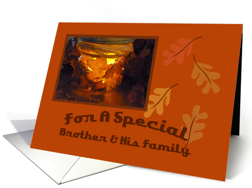 Thanksgiving Blessing Card, Brother and His Family card (856903)