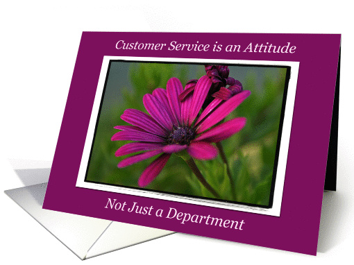 Customer Service Attitude-Purple Flower card (85965)
