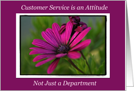 Customer Service Attitude-Purple Flower card