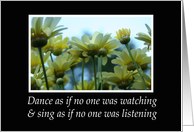 Encouragement-Dance card