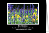 Happiness-Motivational Card, Blank card