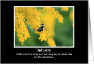 Industry-Motivational Card, Blank card