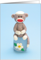 Sock Monkey on a Bead card