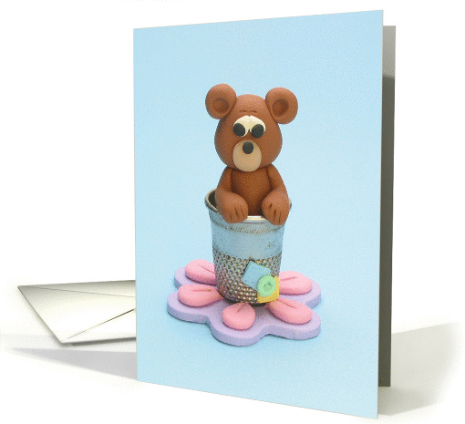 Bear in Thimble card (50729)