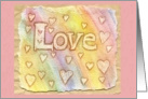 Valentine Watercolor Love card