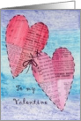 Valentine Heart Stitches card