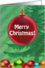 Merry Christmas, Christmas Tree & Ornaments card