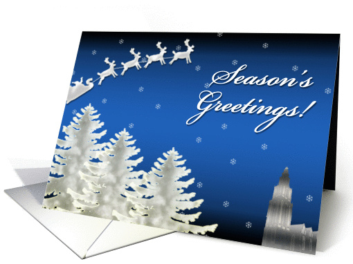Season's Greetings Winter Scene card (710267)