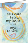 Hopes and huges card