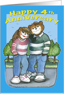 Happy Anniversary 4 card