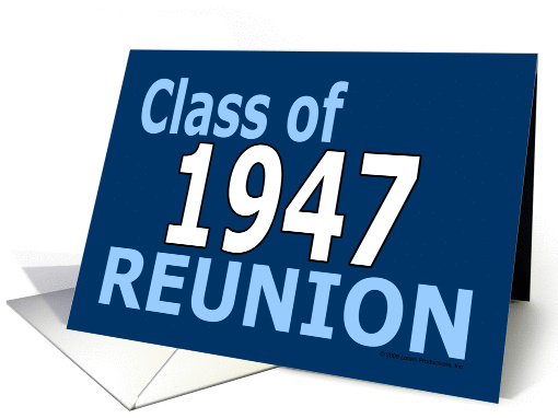 Class Reunion 1947 card (222491)