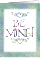 Be Mine Valentine - BlueGreen card