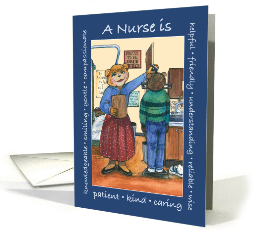 Qualities of a School Nurse, Nurse's Day Bears and Student card