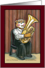Female Tuba Player - Invitation card