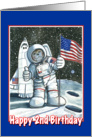 Astronaut 2nd Birthday card