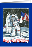 Astronaut 3rd Birthday card