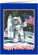 Astronaut 6th Birthday card