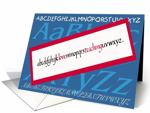 I Love Teaching card (394177)