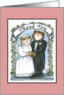 Wedding Thank You Bridal Couple card