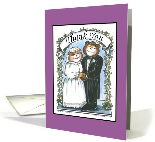 Wedding Thank You Bridal Couple card (412360)