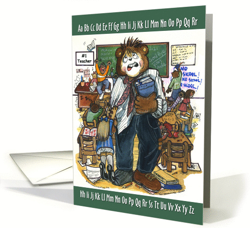 Stressed Teacher, Male card (53570)