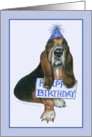 Happy Birthday Basset Hound card