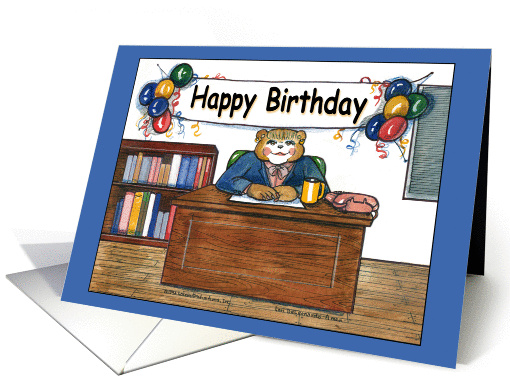 Happy Birthday, office female card (55547)