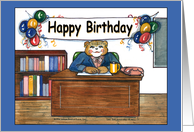 Happy Birthday, office female card