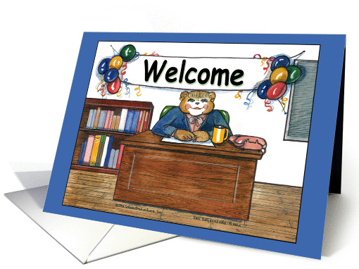 Welcome, office female card (55551)