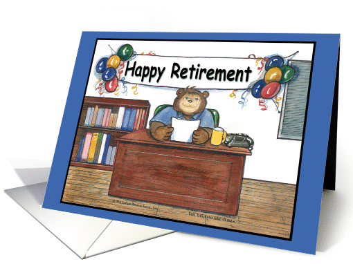 Retirement, office casual male card (55563)