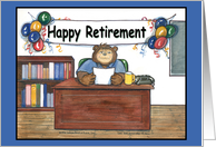 Retirement, office casual male card