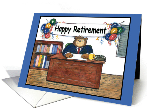 Retirement, office male card (55567)
