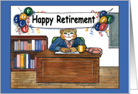 Retirement, office female card