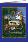 Jungle Animals, Birthday 1st card