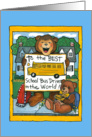 School Bus Driver, thank you from a boy card