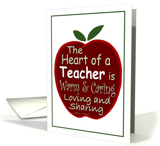 Heart of a Teacher, Big Red Apple card (633561)